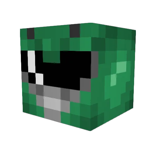GreenRanger247 Minecraft avatar head, 3D render