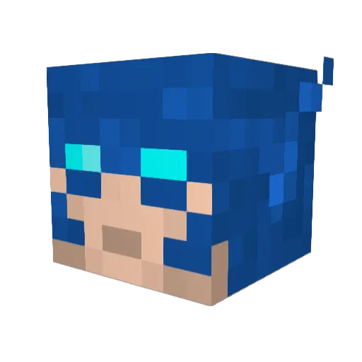 GreenRedArrow Minecraft avatar head, 3D render