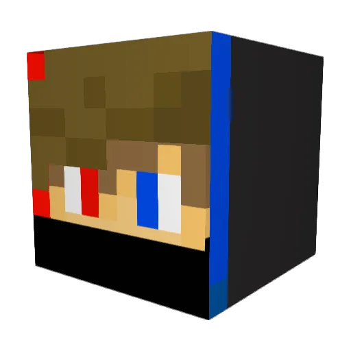 GreenSK Minecraft avatar head, 3D render