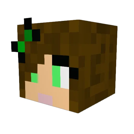 GreenScene Minecraft avatar head, 3D render