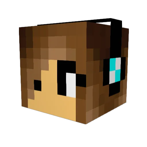GreenSerpant01 Minecraft avatar head, 3D render
