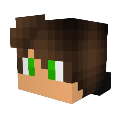 GreenShadow654 Minecraft avatar head, 3D render