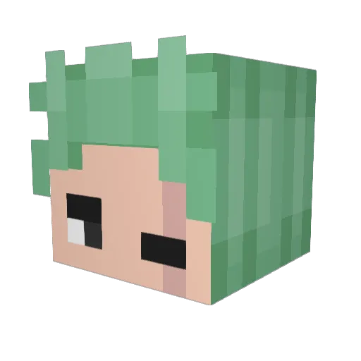 GreenShadow679 Minecraft avatar head, 3D render