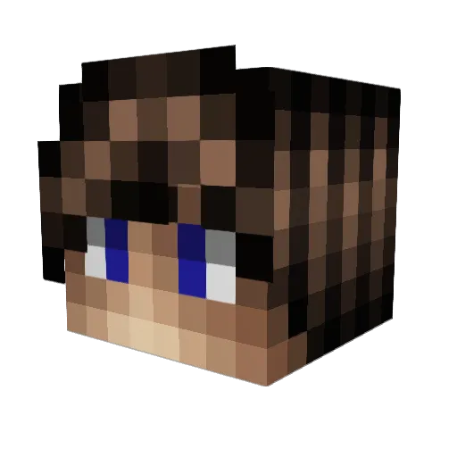 GreenShadow Minecraft avatar head, 3D render