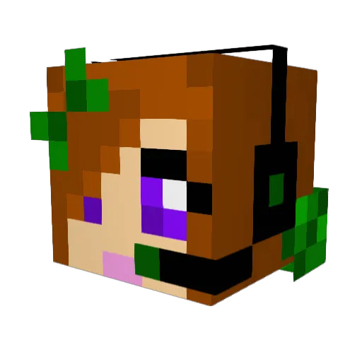 GreenSharpy Minecraft avatar head, 3D render