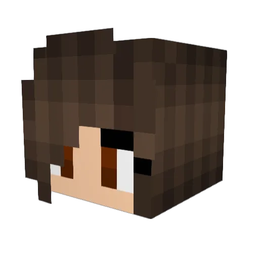 GreenSimmer Minecraft avatar head, 3D render