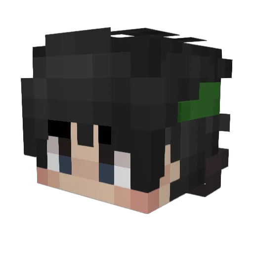 GreenSmoking0412 Minecraft avatar head, 3D render