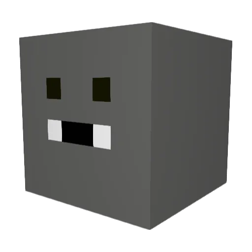 GreenSteel Minecraft avatar head, 3D render