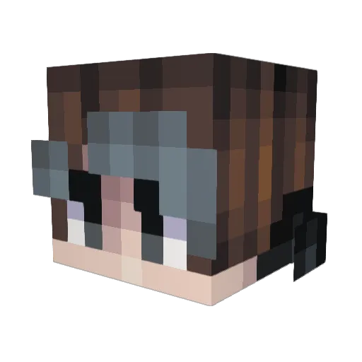 GreenSteve_1 Minecraft avatar head, 3D render