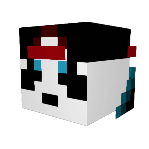 GreenSyder Minecraft avatar head, 3D render