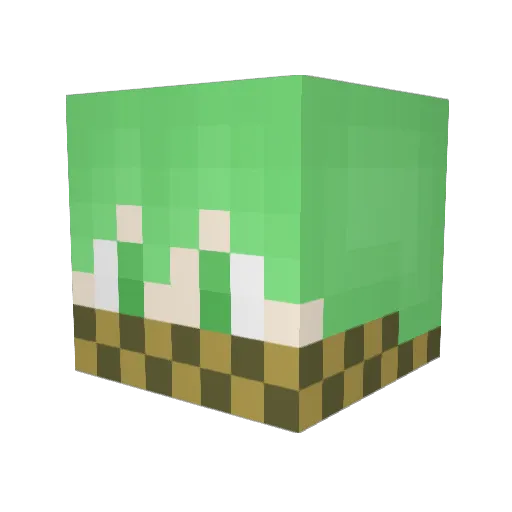 GreenTea10006 Minecraft avatar head, 3D render