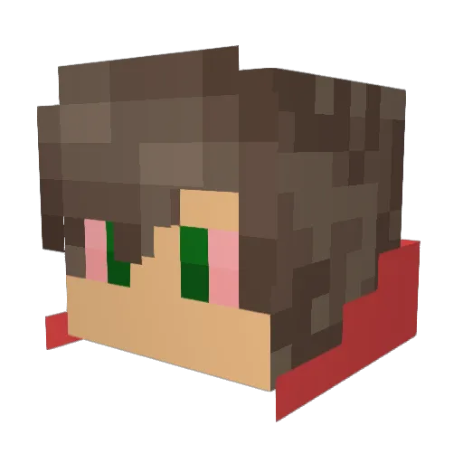 GreenTeaLattee Minecraft avatar head, 3D render