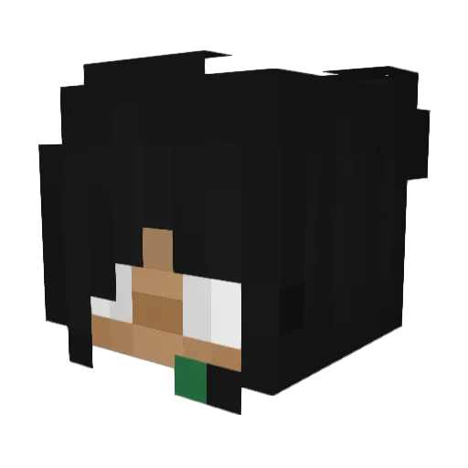 GreenTheNerd Minecraft avatar head, 3D render