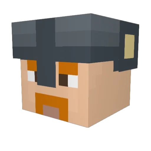 GreenTheRyno Minecraft avatar head, 3D render