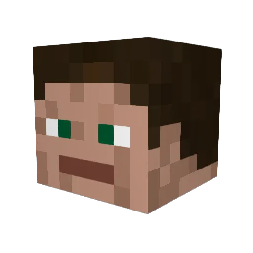 GreenThunder01 Minecraft avatar head, 3D render