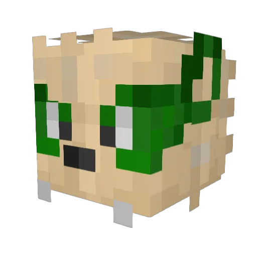 GreenTigerBeast Minecraft avatar head, 3D render
