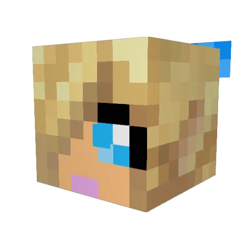 GreenTurtle12 Minecraft avatar head, 3D render