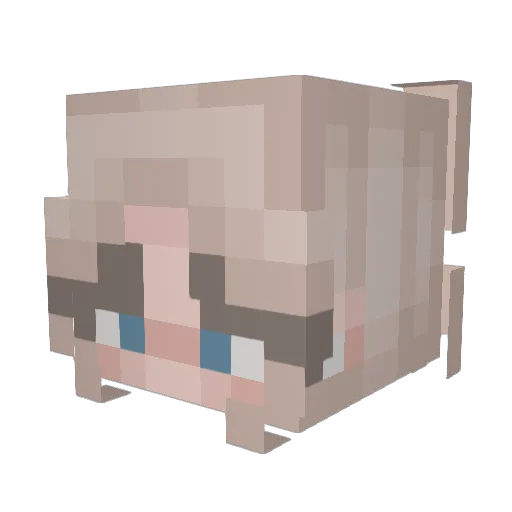 GreenVine1 Minecraft avatar head, 3D render