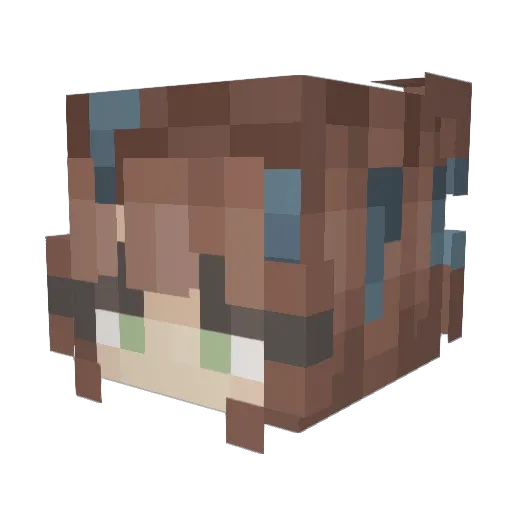 GreenXD_ Minecraft avatar head, 3D render
