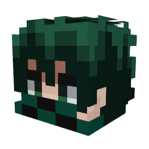 GreenXtreme Minecraft avatar head, 3D render