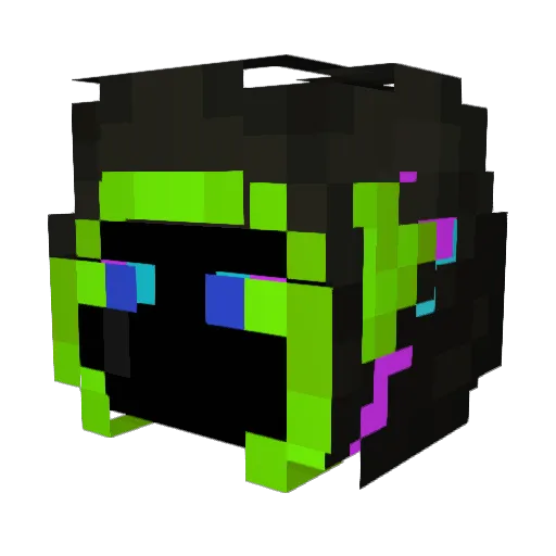 GreenZenetty Minecraft avatar head, 3D render