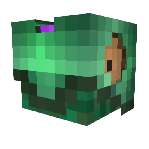 Green_Clantern Minecraft avatar head, 3D render