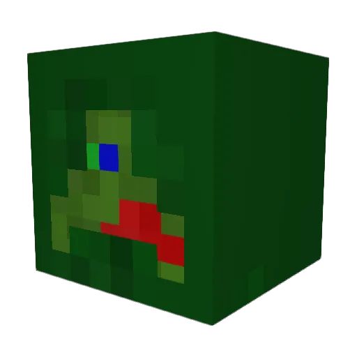 Green_HanteR Minecraft avatar head, 3D render