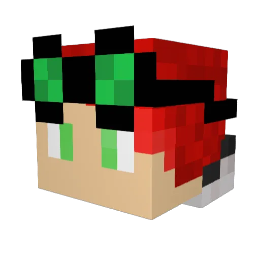 Green_Leaf1 Minecraft avatar head, 3D render