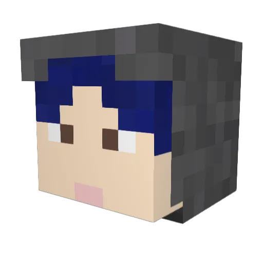 Green_tea_m Minecraft avatar head, 3D render