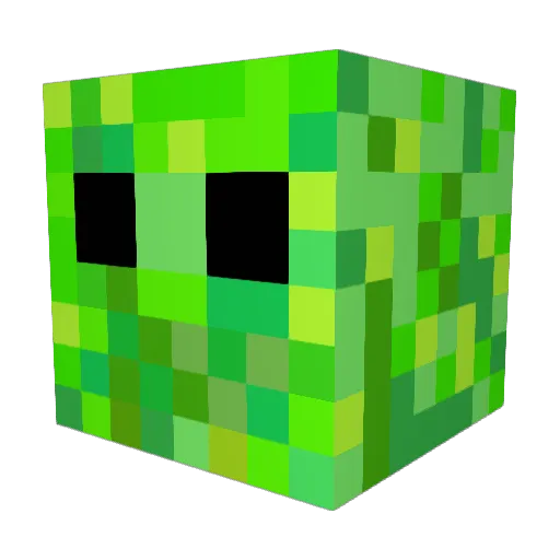 Greencookieghost Minecraft avatar head, 3D render