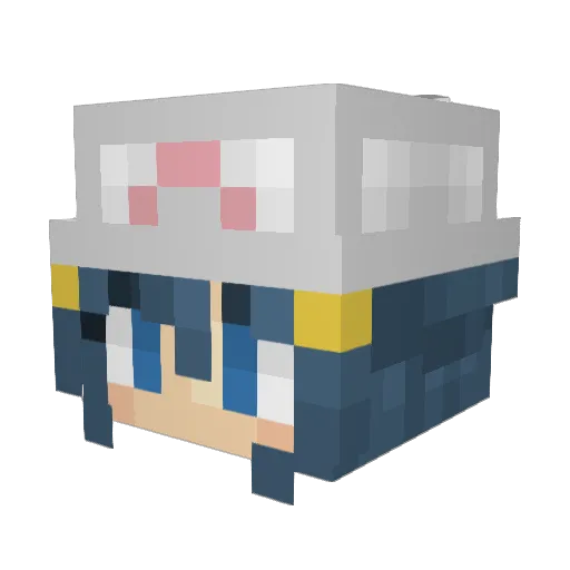 Greenee_8 Minecraft avatar head, 3D render