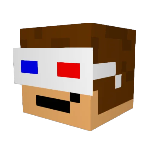 Greener2120 Minecraft avatar head, 3D render