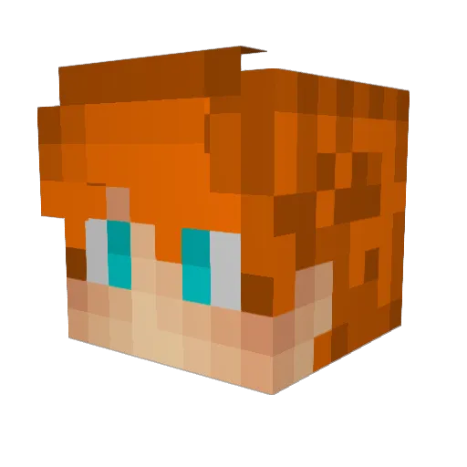 Greener53 Minecraft avatar head, 3D render