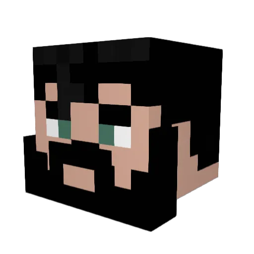 Greener93 Minecraft avatar head, 3D render