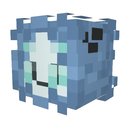 GreenerieSoup Minecraft avatar head, 3D render