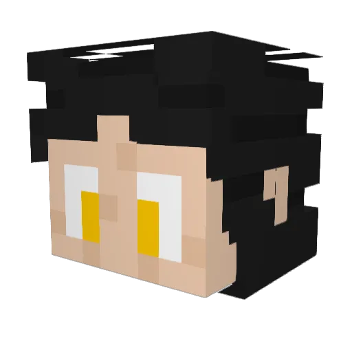 GreenestPikmin Minecraft avatar head, 3D render