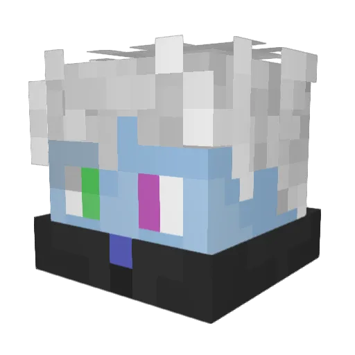 GreenestRubi Minecraft avatar head, 3D render