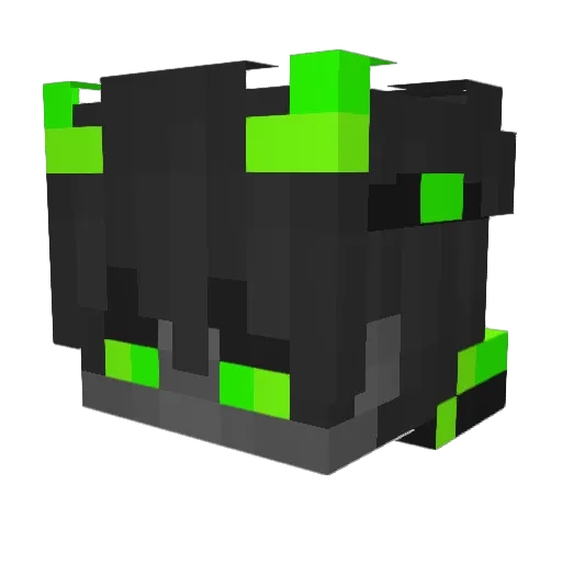Greenex77 Minecraft avatar head, 3D render
