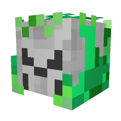 GreenfirePY Minecraft avatar head, 3D render