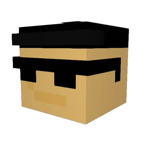 Greengates Minecraft avatar head, 3D render