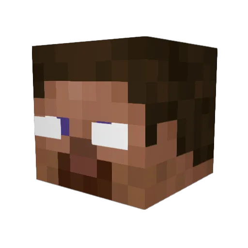 Greenhelmet3_ Minecraft avatar head, 3D render