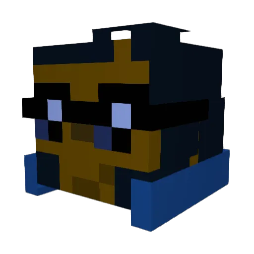 GreeniMini Minecraft avatar head, 3D render