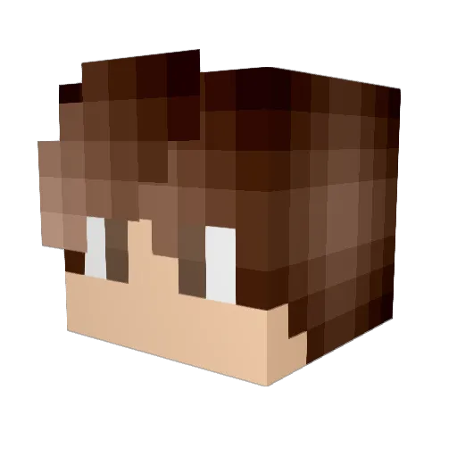 Greeniac Minecraft avatar head, 3D render