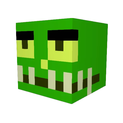 Greenjellyguy Minecraft avatar head, 3D render