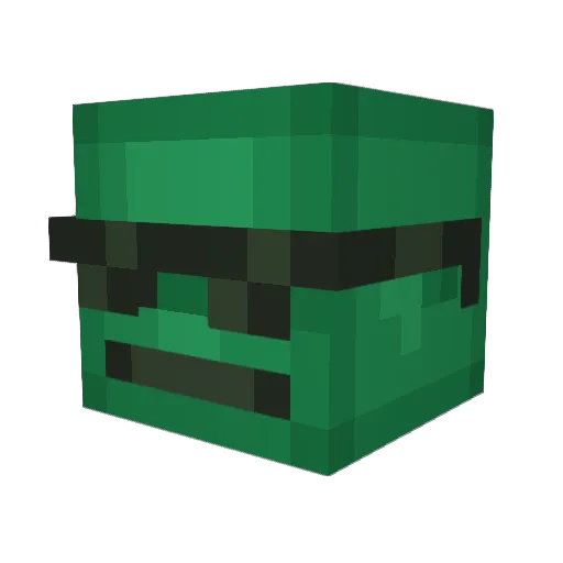 Greenjumper777 Minecraft avatar head, 3D render