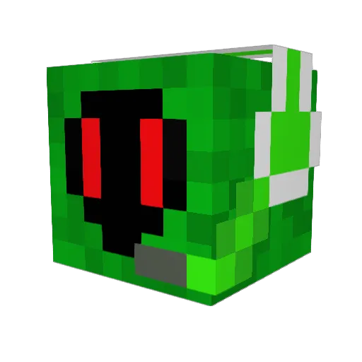 Greenknight64 Minecraft avatar head, 3D render