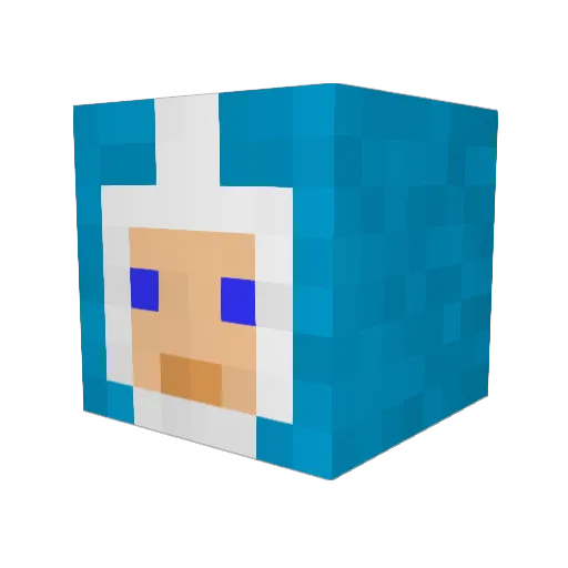 Greenone74 Minecraft avatar head, 3D render