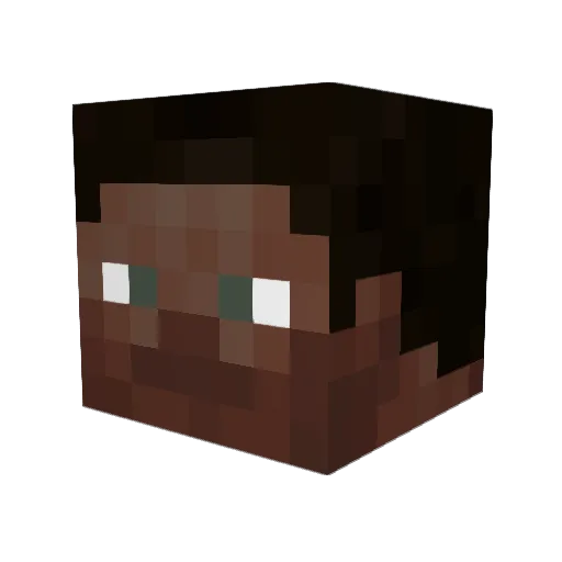 Greenpebblez Minecraft avatar head, 3D render