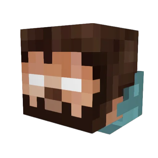Greenphoenix1000 Minecraft avatar head, 3D render