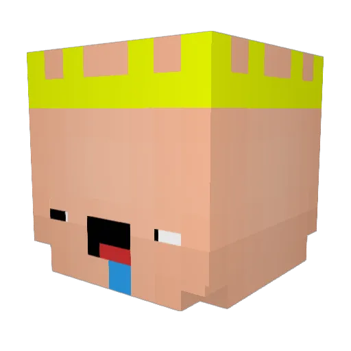Greenrecon15 Minecraft avatar head, 3D render